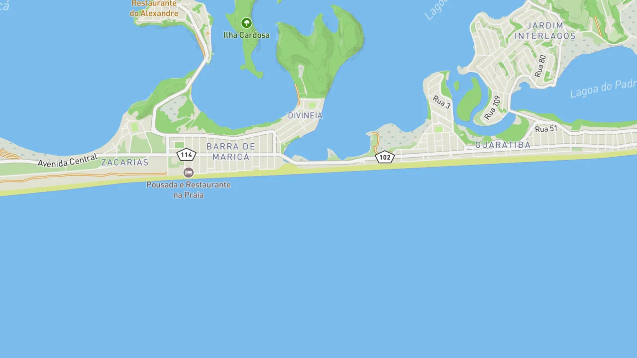 Map showing Barra de Marica