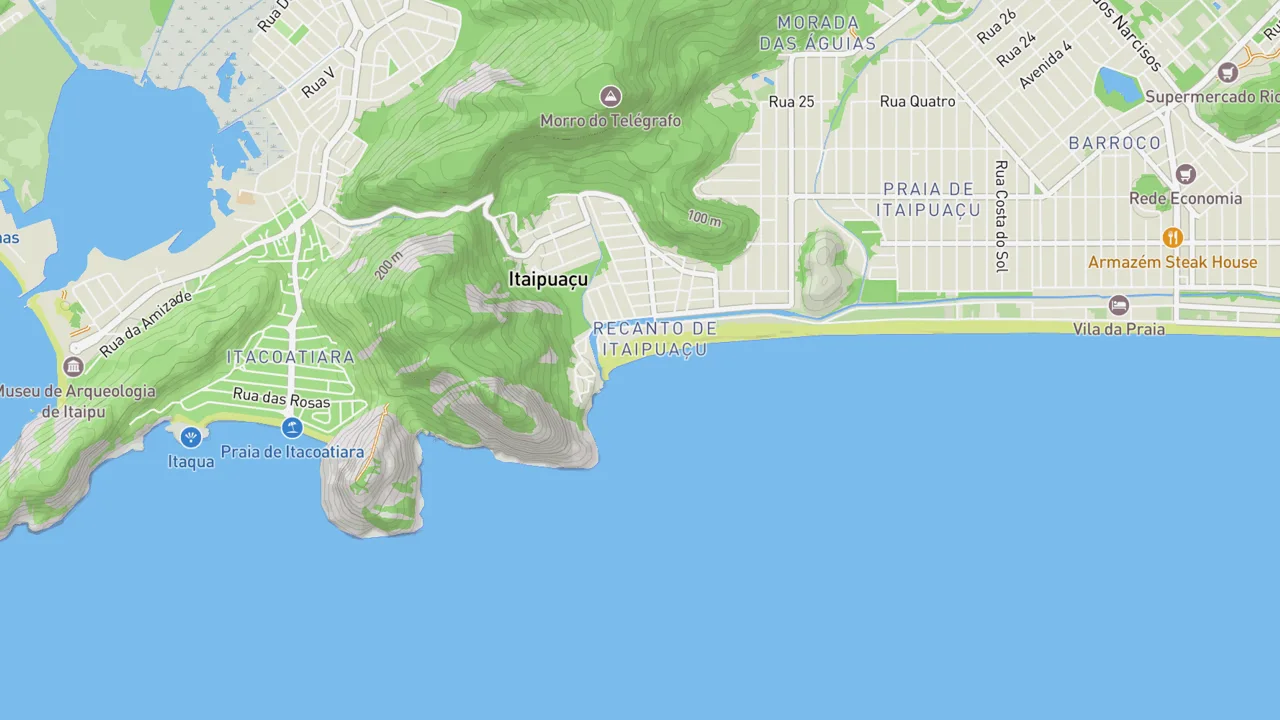 Map showing Itaipuacu