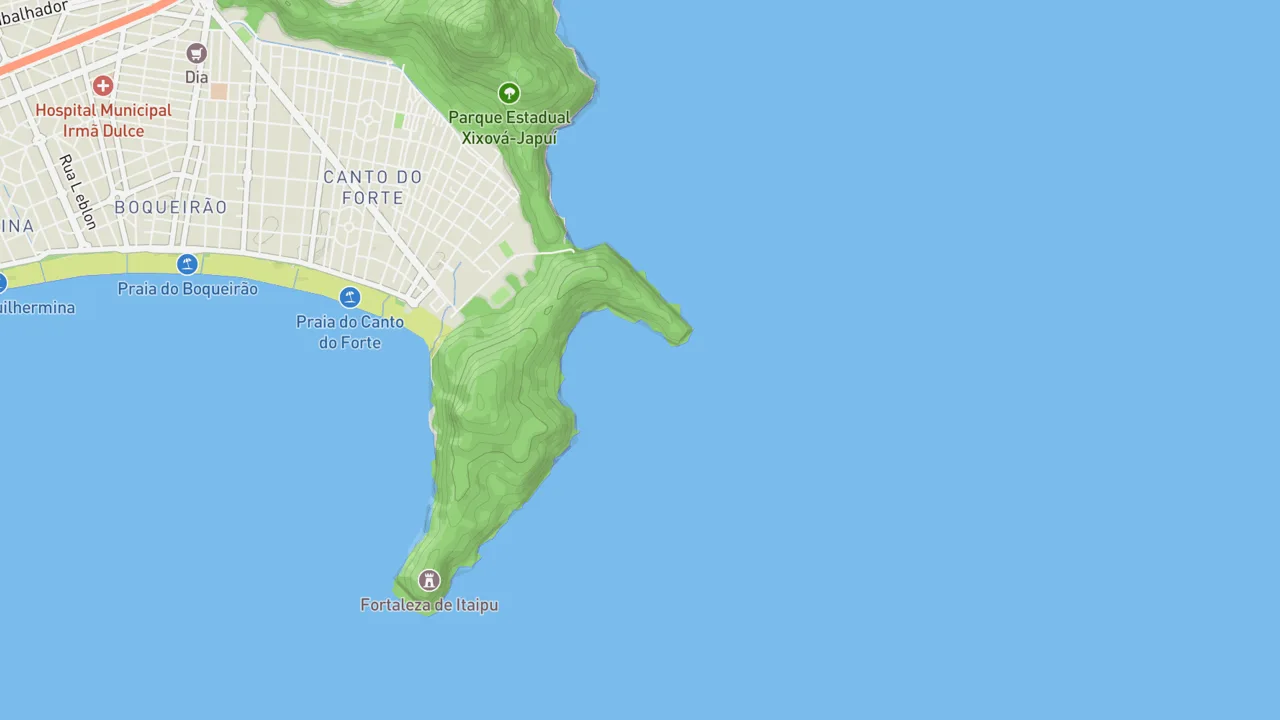 Kaart met Itaipu