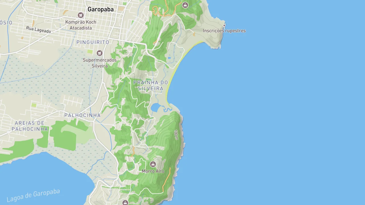 Map showing Silveira Garopaba