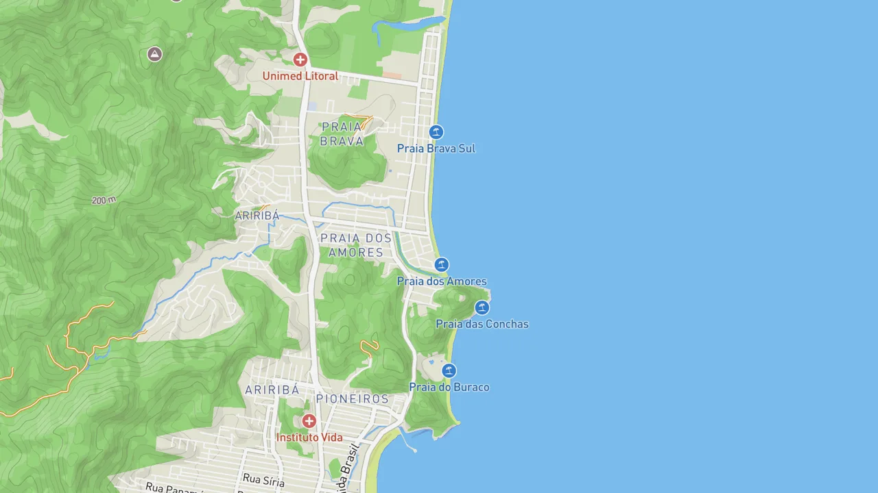 Map showing Praia dos Amores