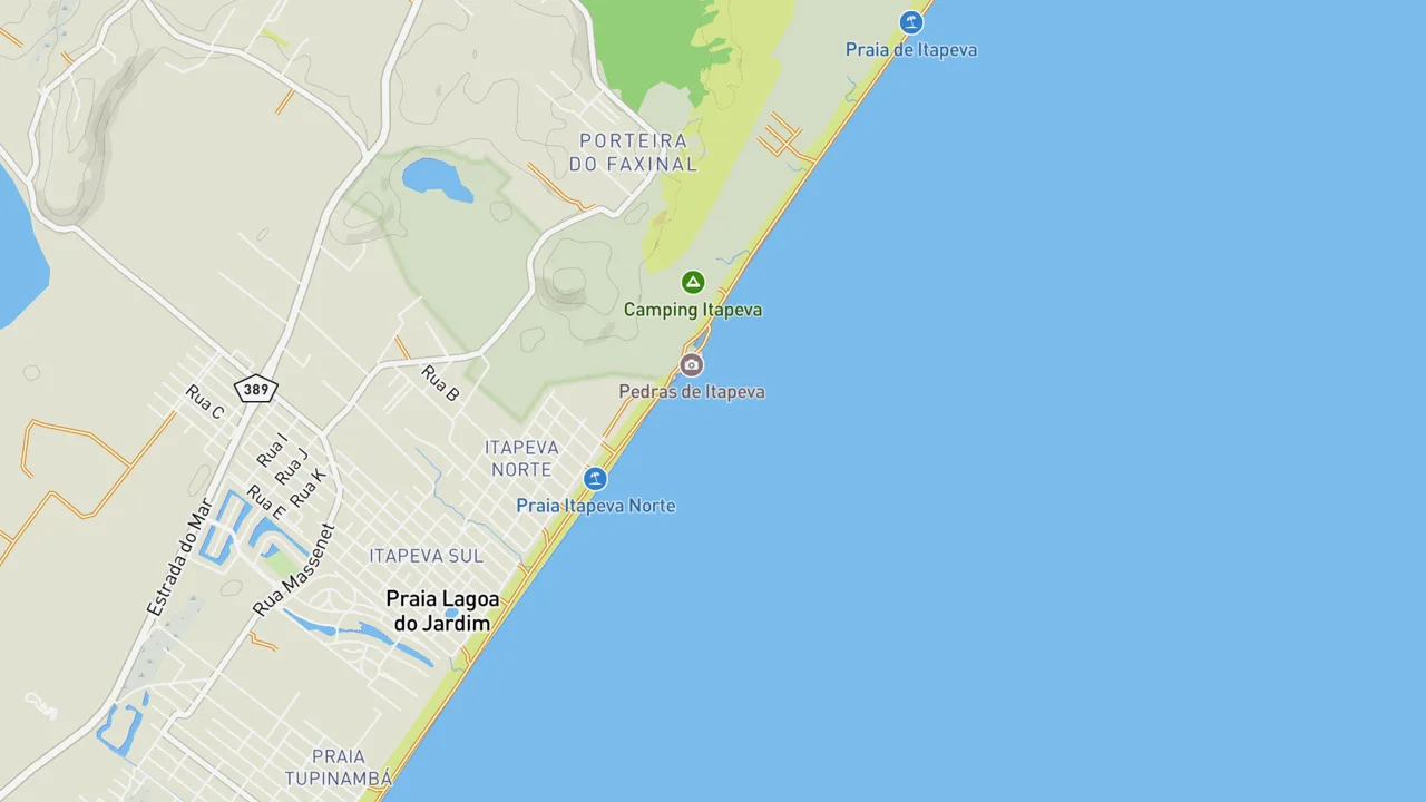 Map showing Itapeva