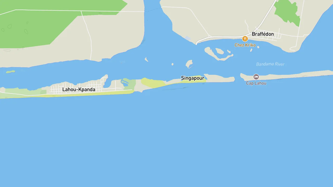 Map showing Grand-Lahou