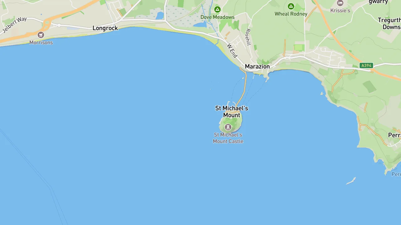Map showing Marazion
