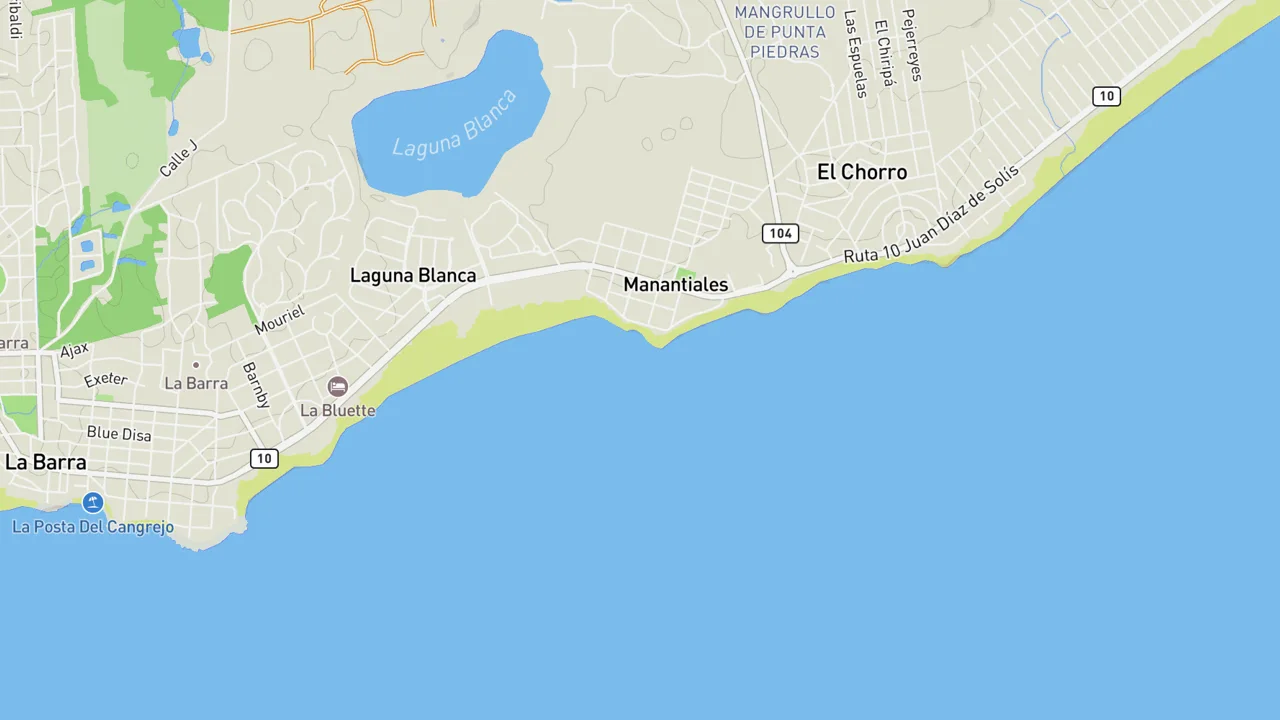 Map showing Manantiales