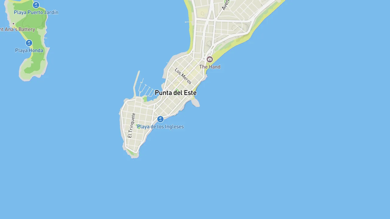 Map showing La Virgen