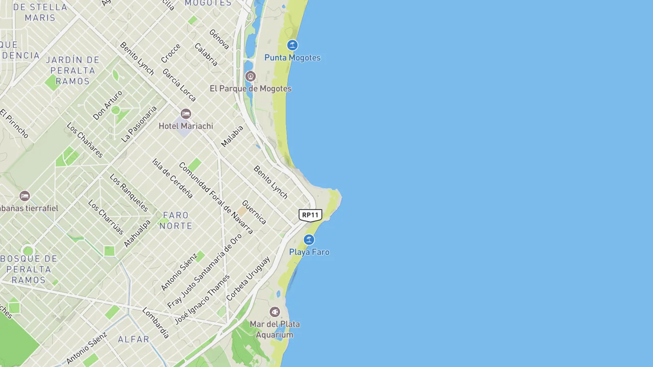 Map showing Waikiki (Mar del Plata)
