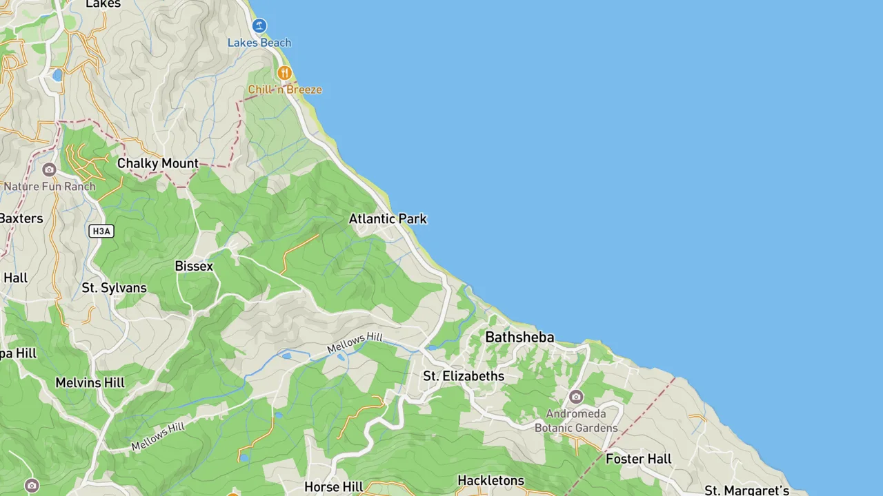 Map showing Sand Bank
