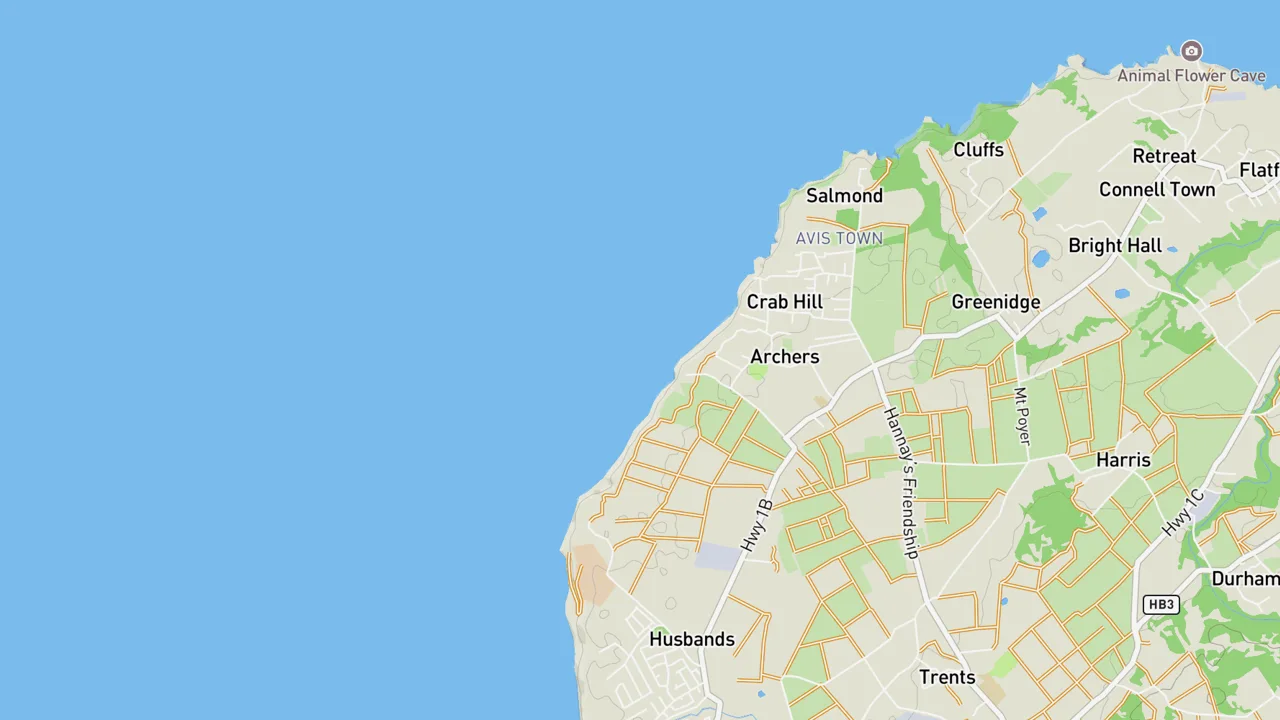 Map showing Duppies