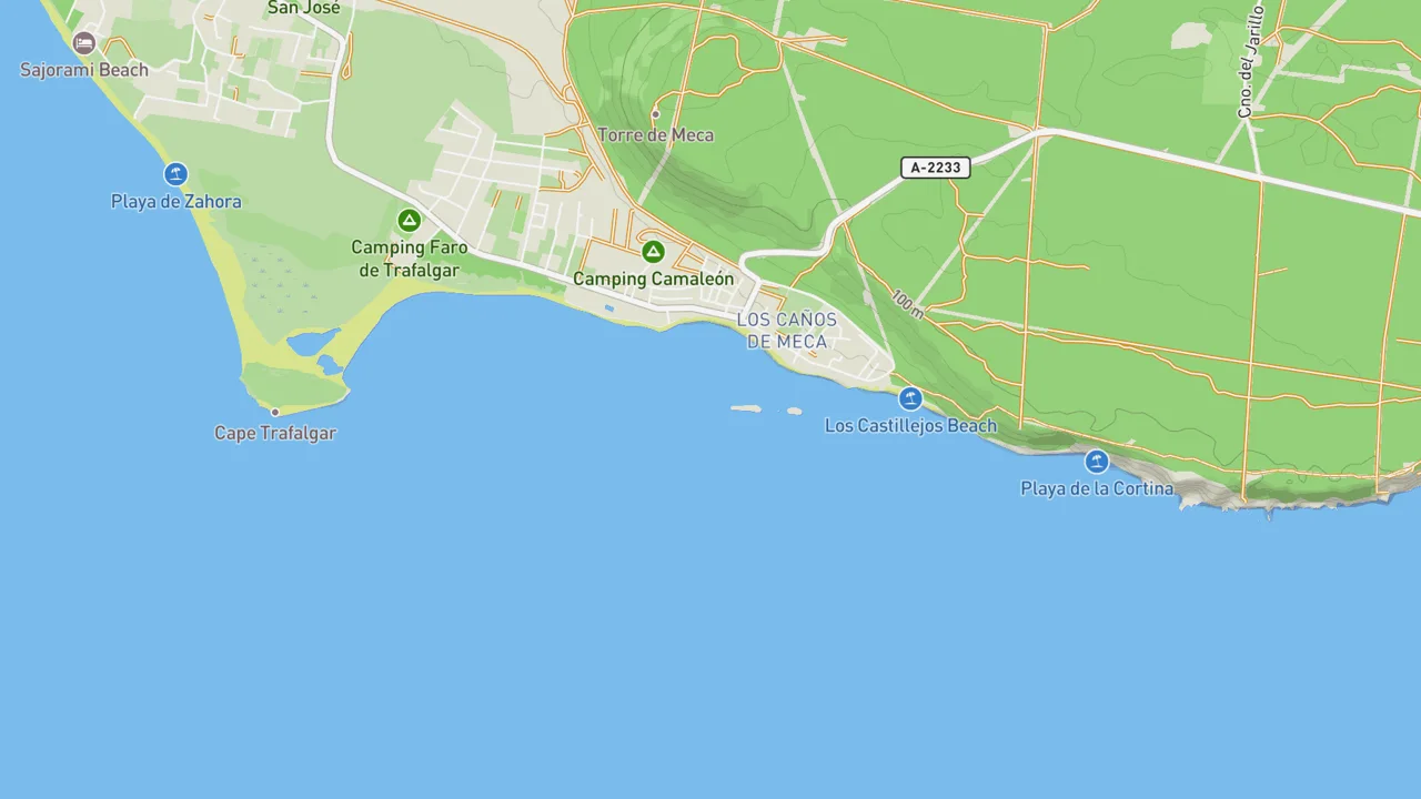 Map showing Los Caños