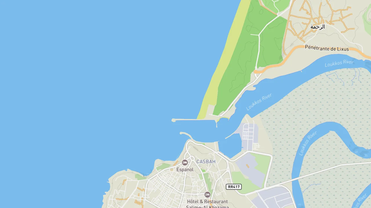 Map showing Larache