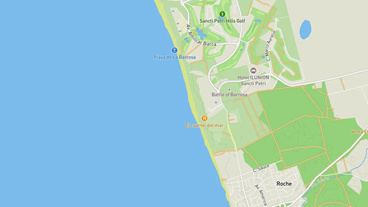 Map showing Playa del Puerco