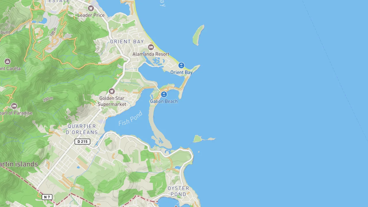 Map showing Le Galion