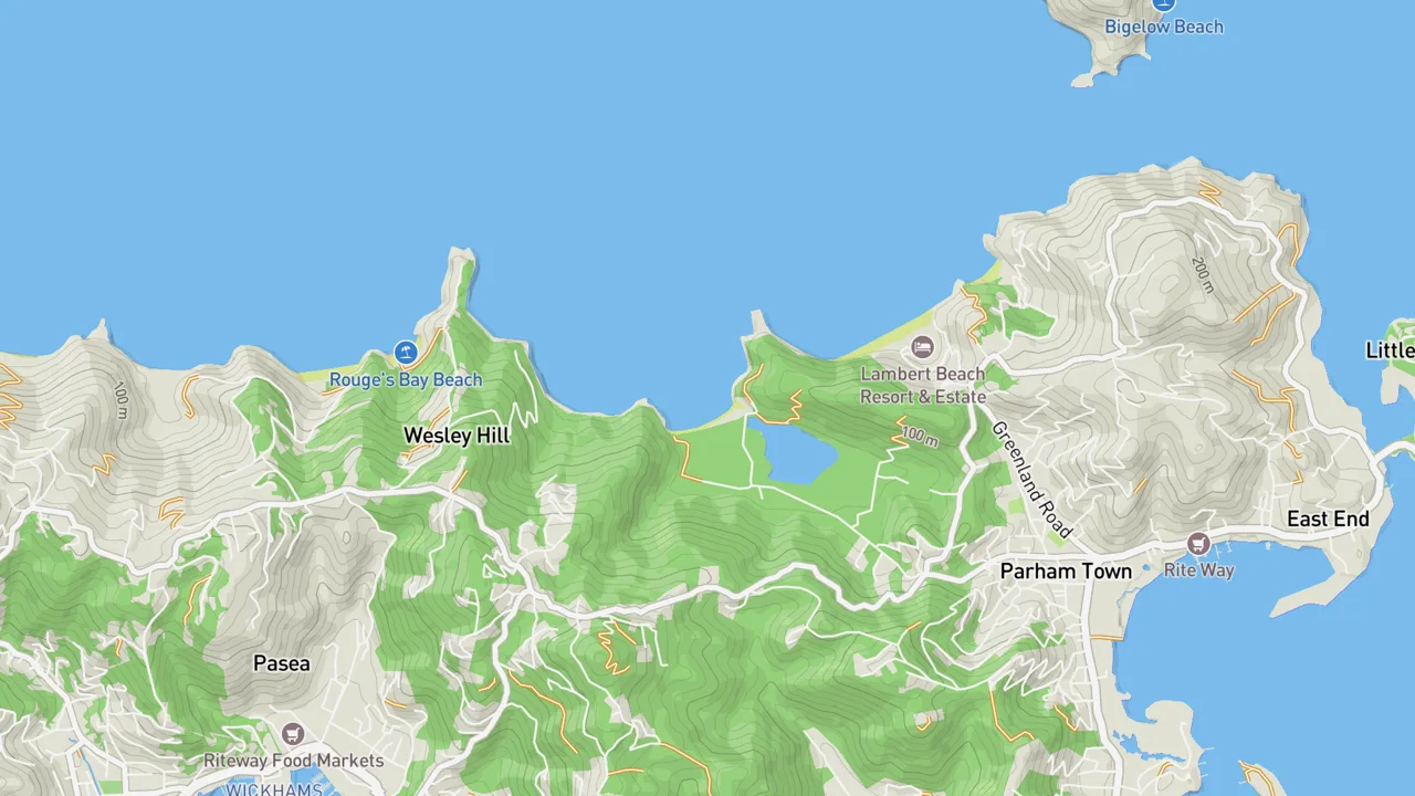Map showing Josiah's Bay
