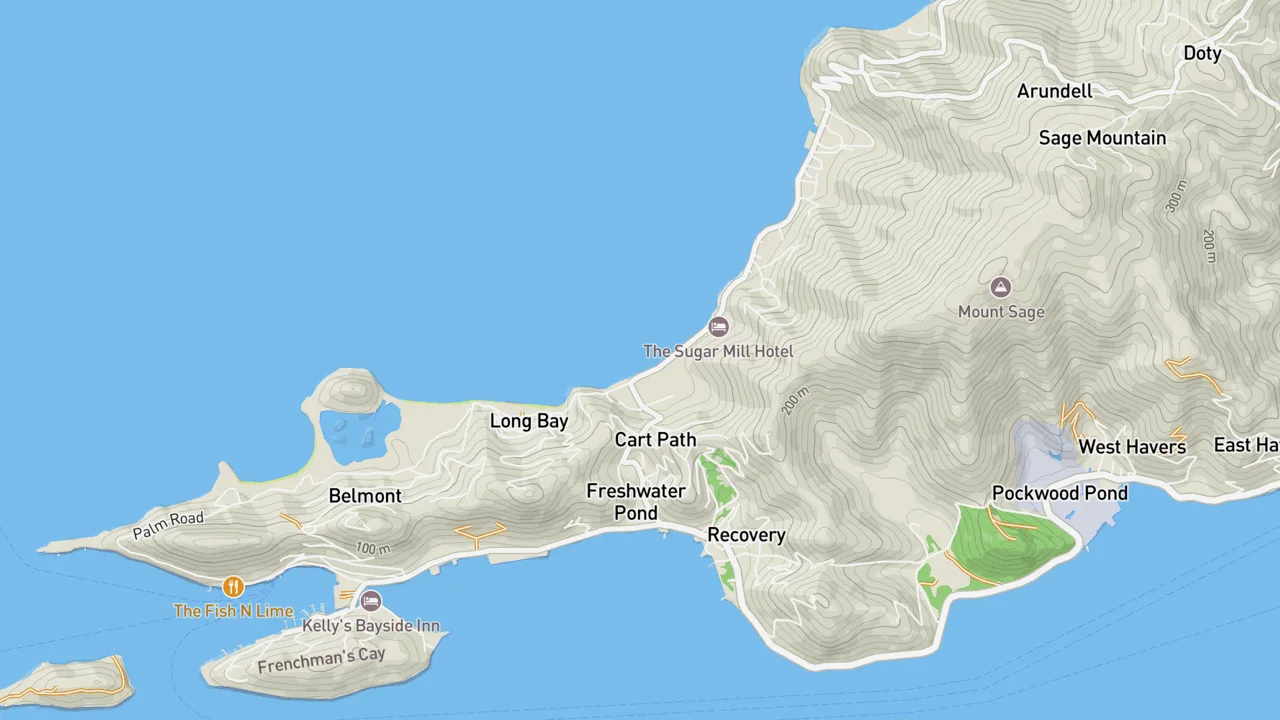 Map showing Capoon's Bay