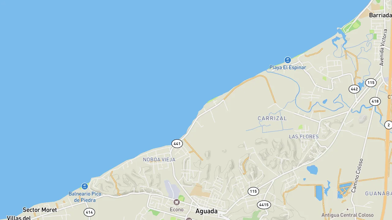 Map showing Table Rock