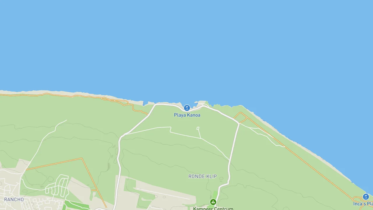 Map showing Playa Kanoa