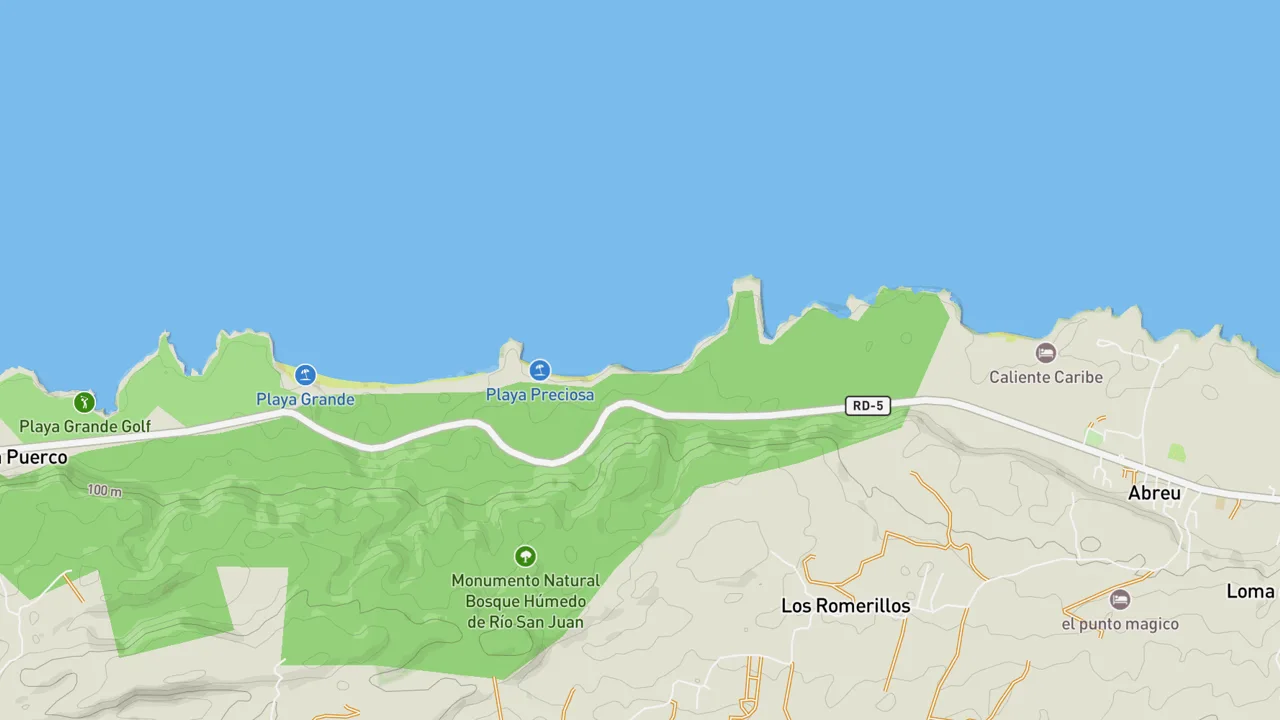 Map showing El Barco