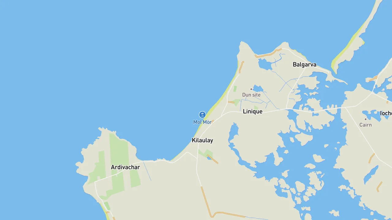 Map showing Culla Bay