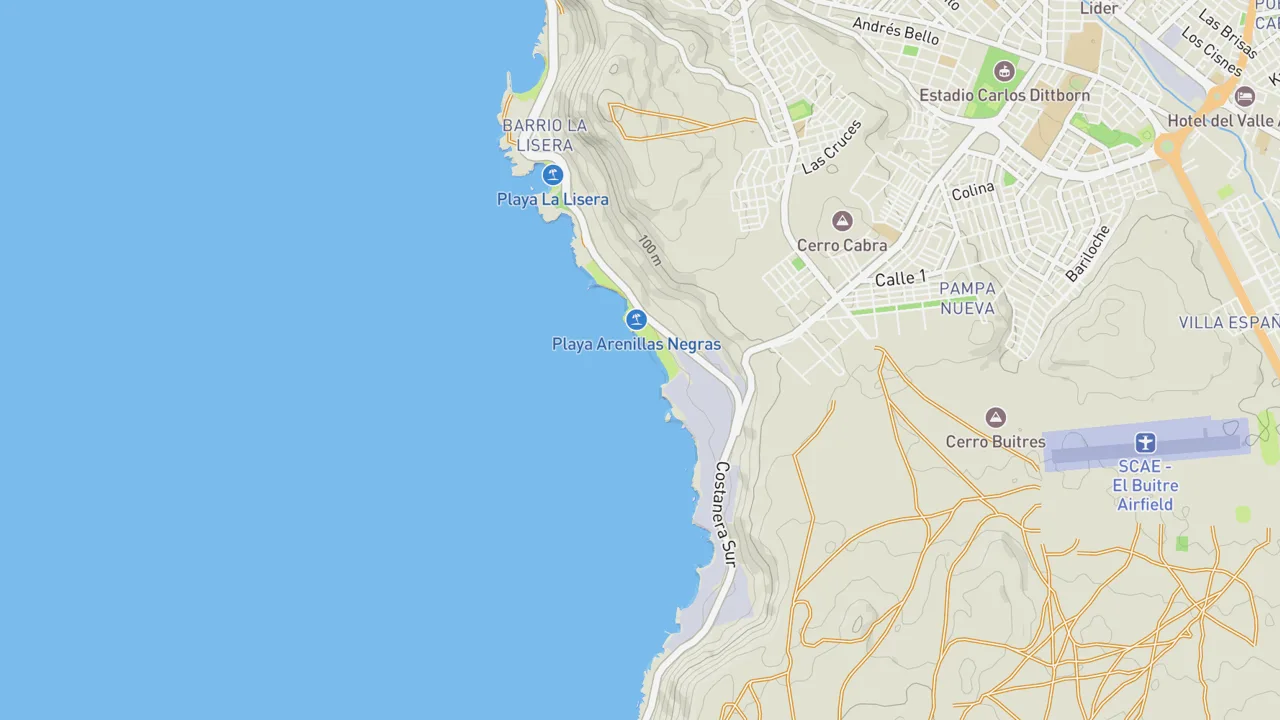 Map showing Arenillas Negras
