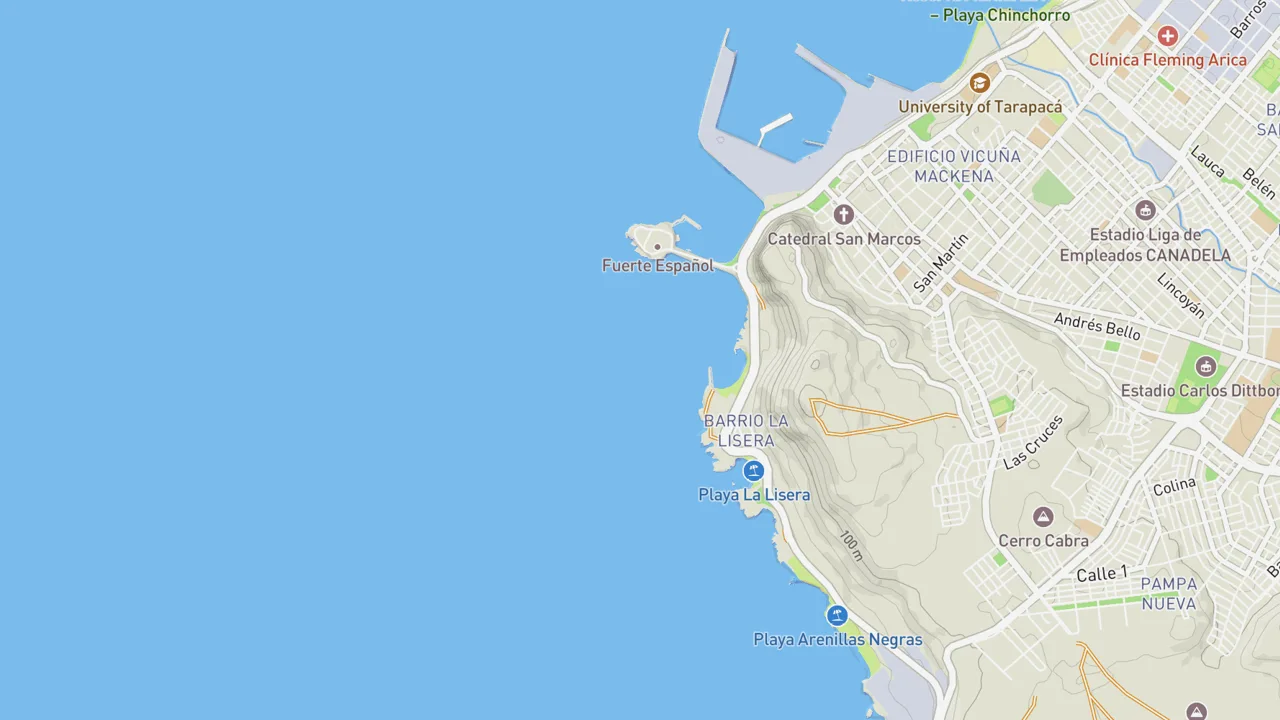 Map showing El Buey
