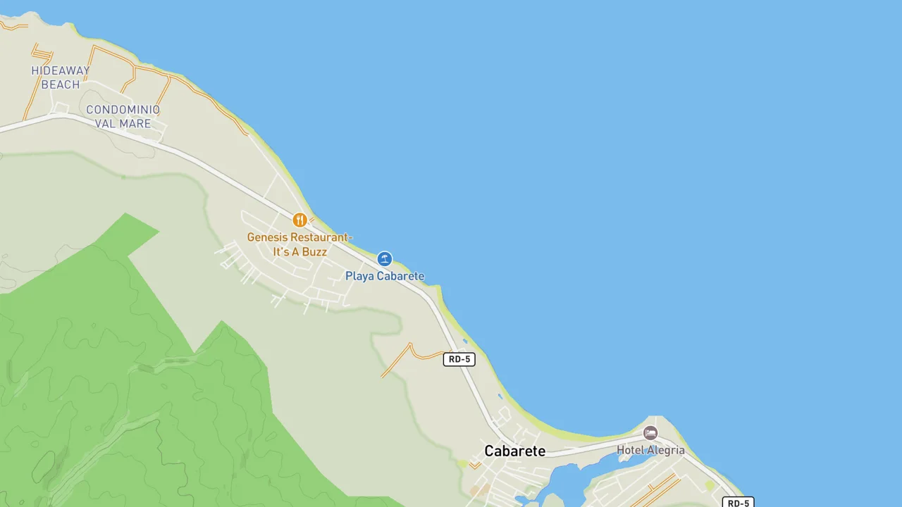 Map showing Kite Beach