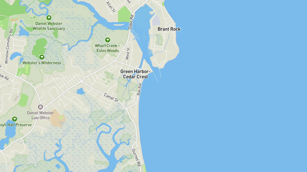 Map showing Green Harbor (Duxberry)