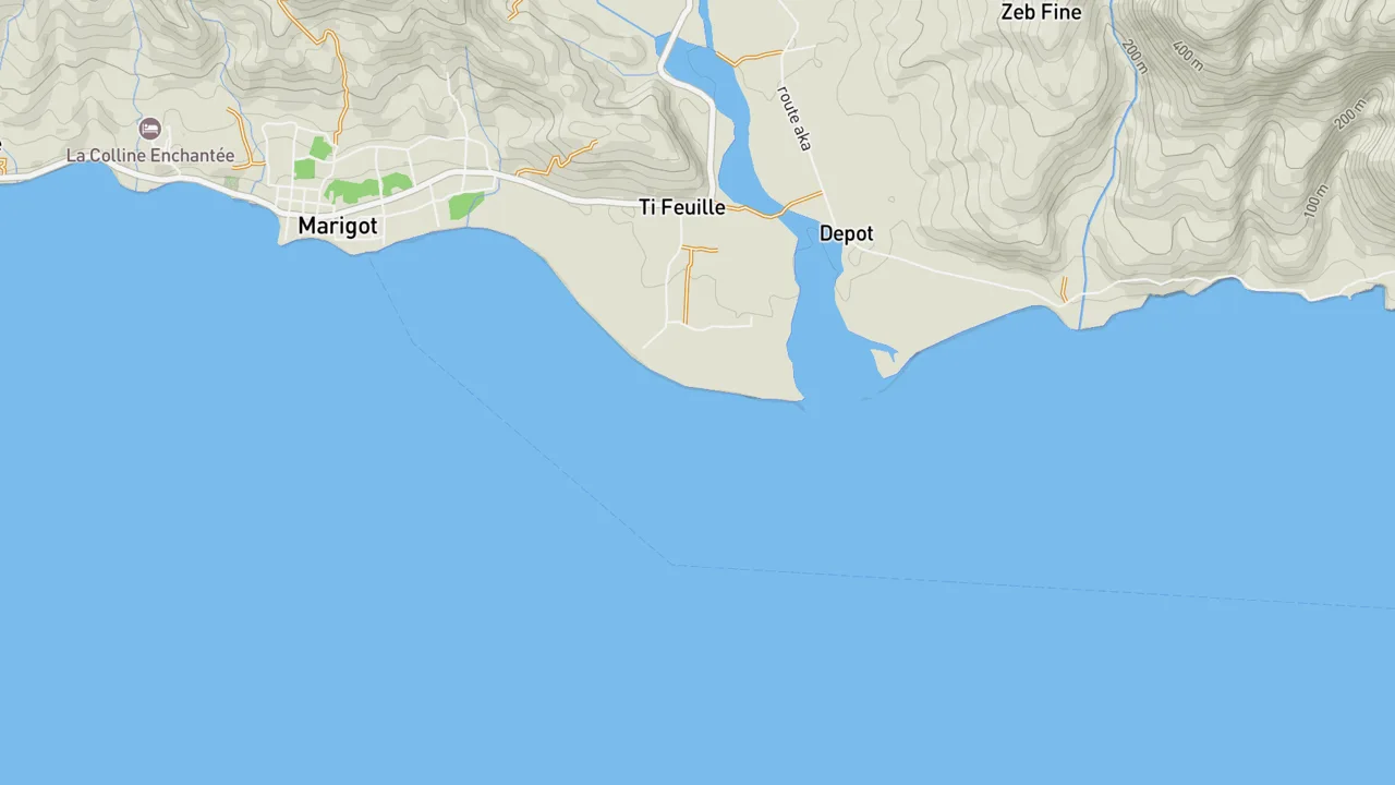 Map showing Marigot