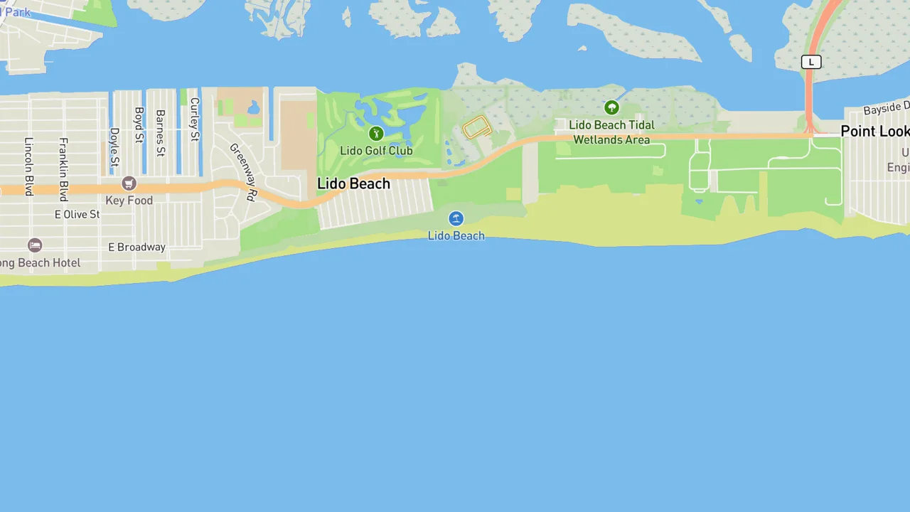 Kaart met Lido Beach