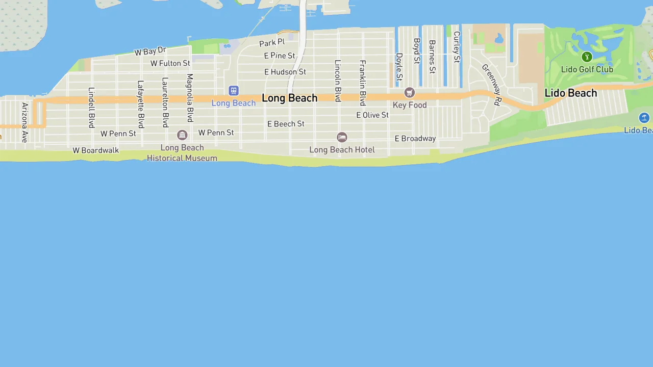 Kaart met Long Beach