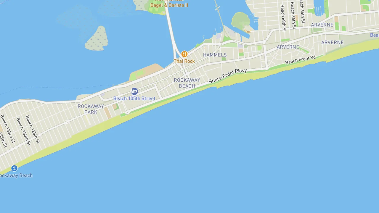 Map showing Rockaway