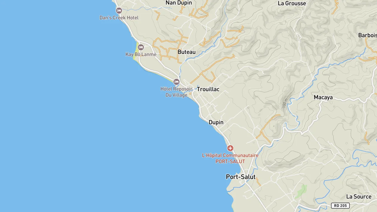 Map showing Port Salut Points