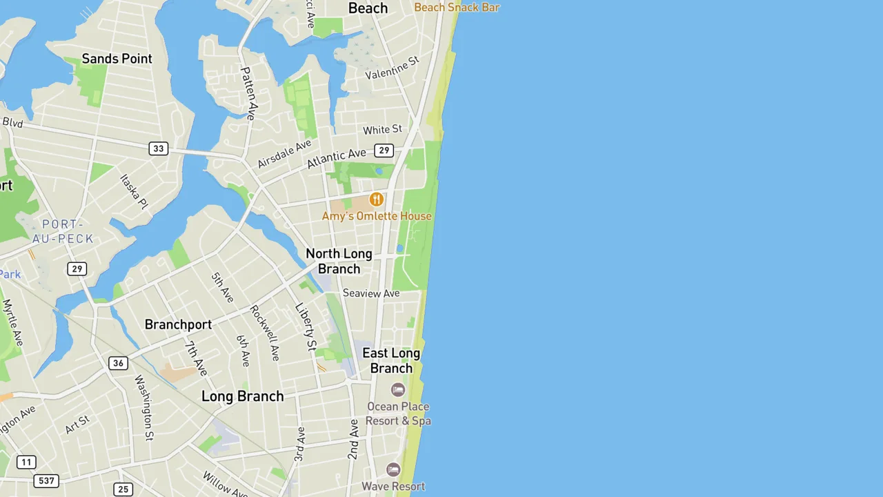 Map showing 7 Presidents Street Park