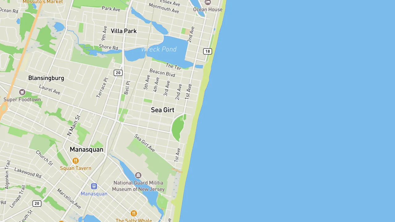 Map showing Sea Girt