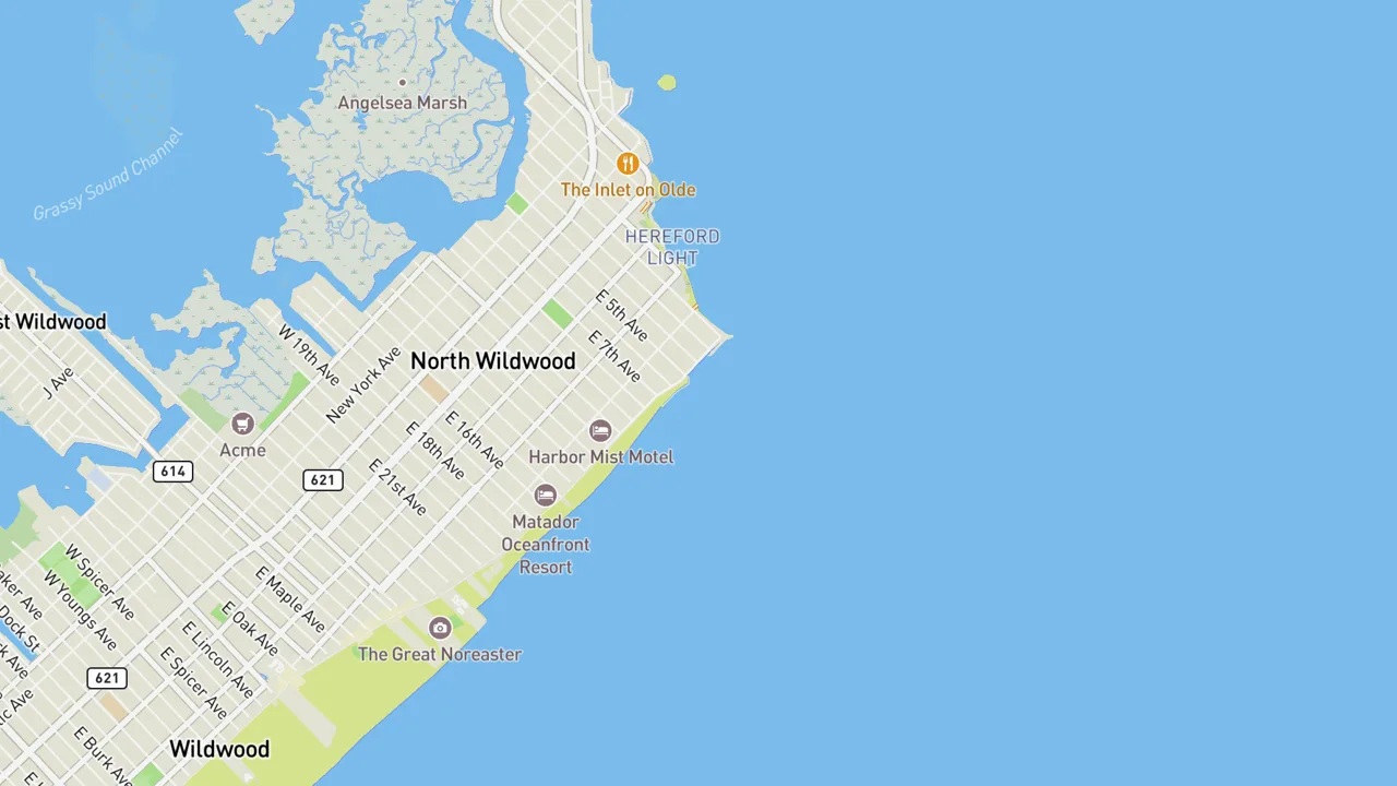 Map showing 2nd St. to 10th St.