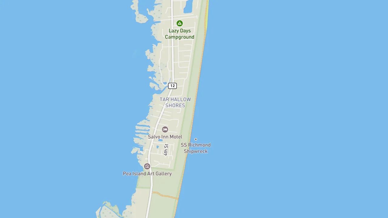 Map showing Waves and Salvo