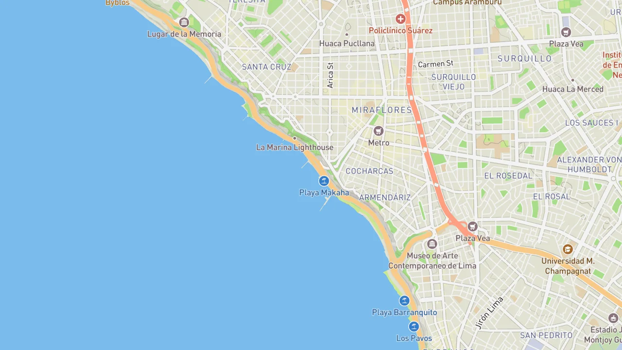 Map showing Waikiki