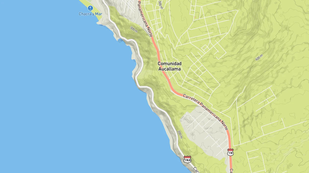 Map showing Playa Chorrillano