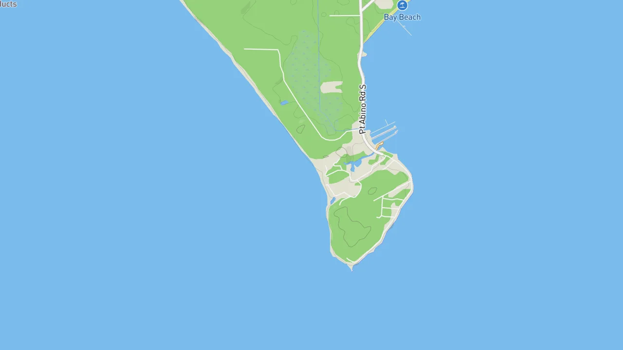 Map showing Point Abino