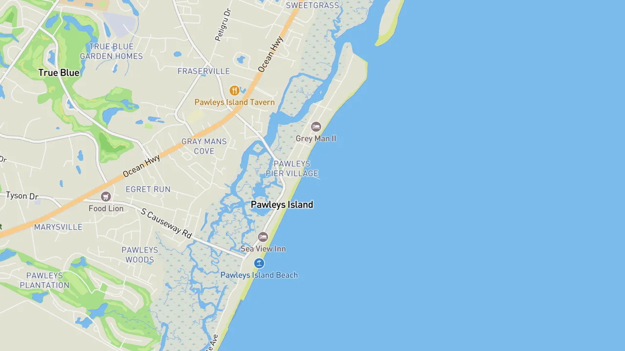 Map showing The Pier