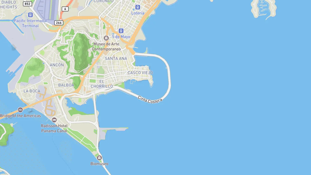 Map showing Las Bóvedas