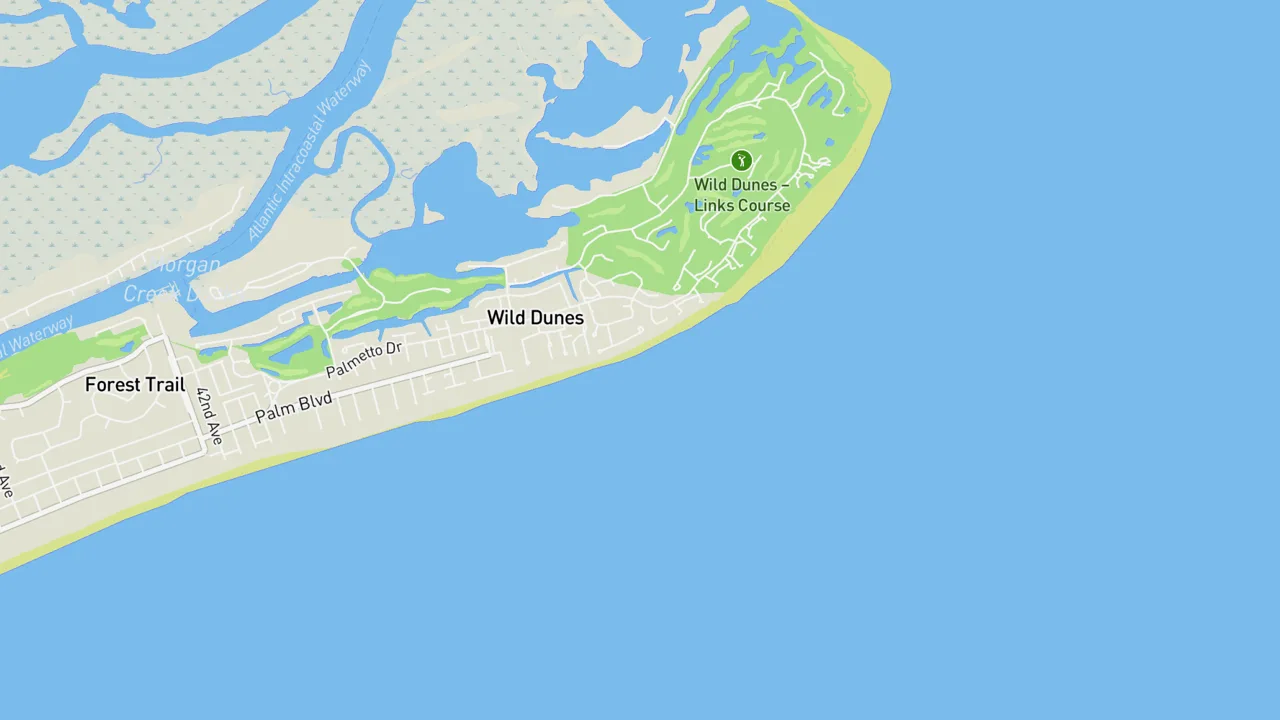 Map showing Wild Dunes