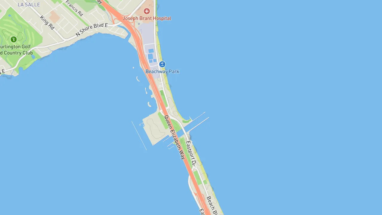 Map showing The Bridge - Great Lakes