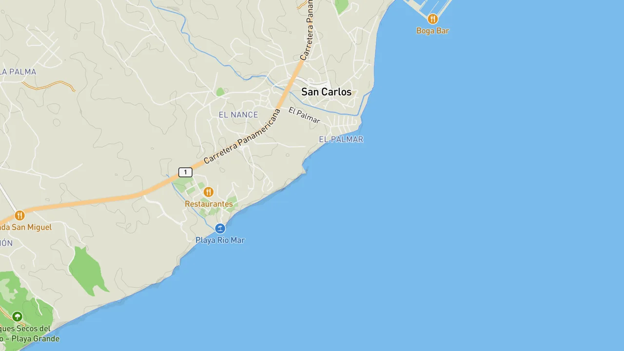 Map showing Punta Palmar