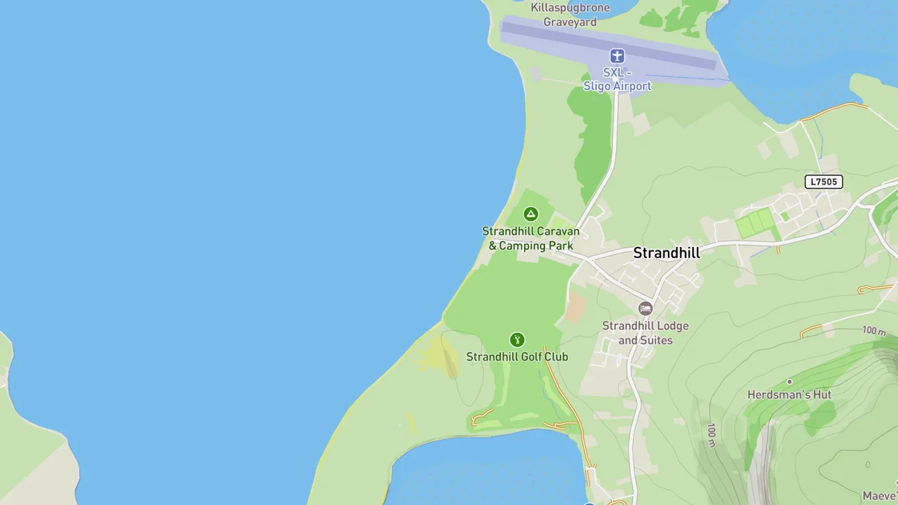 Map showing Strandhill