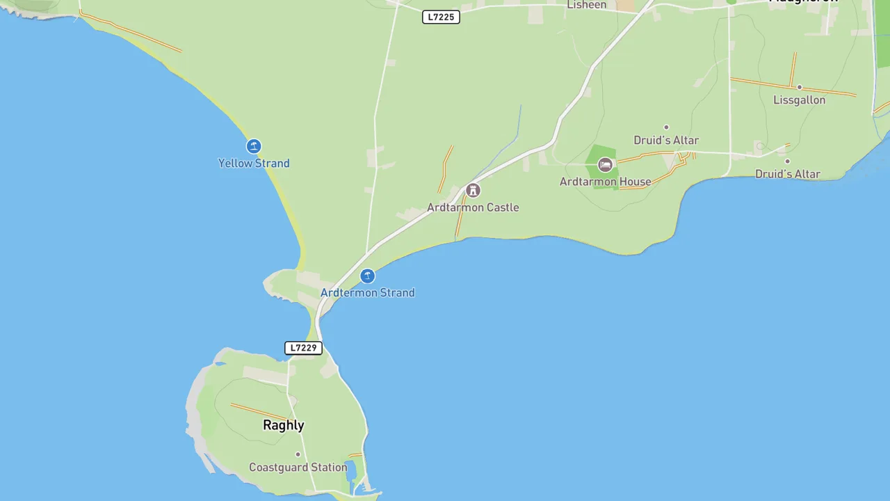 Map showing Ardtermon Strand