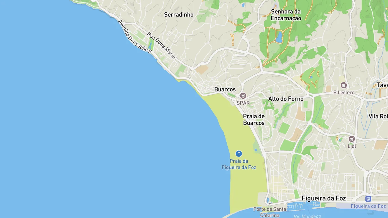 Map showing Buarcos