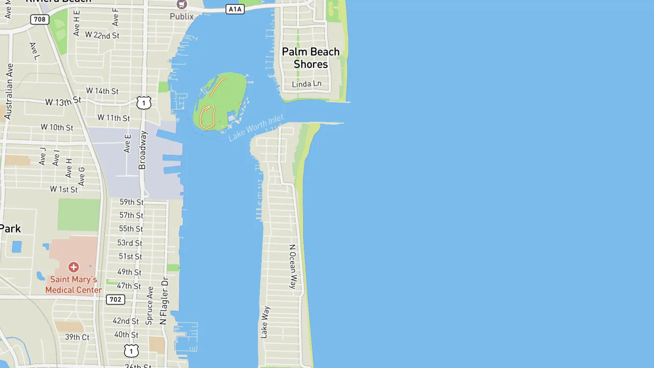 Map showing Reef Road