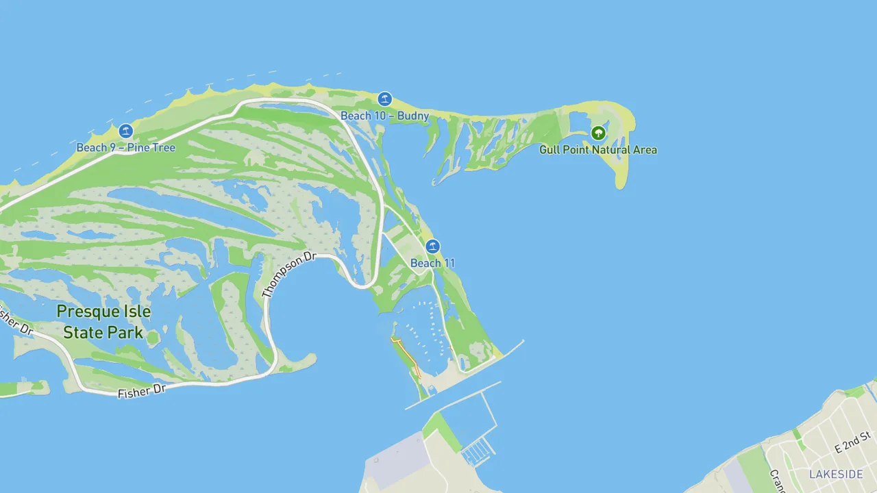 Map showing Beach 11
