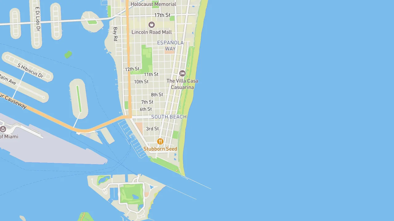 Kaart met 5th Street (Florida)